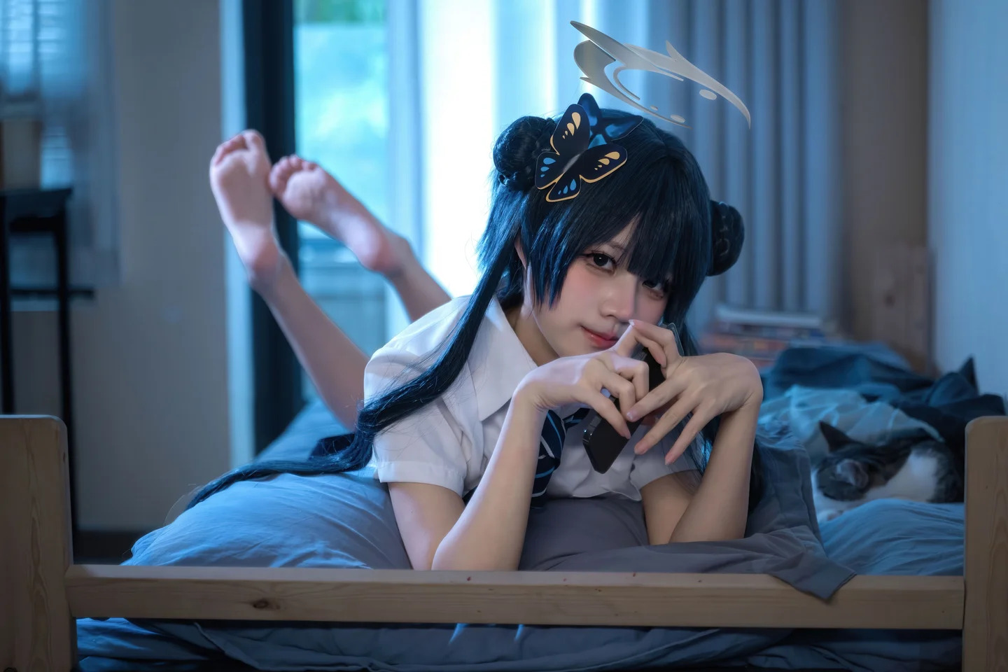 清水凪 - No.001 蔚蓝档案·龙华妃咲 JK [52P-526MB] tg@simisebaisi 【丝足阁】037.webp